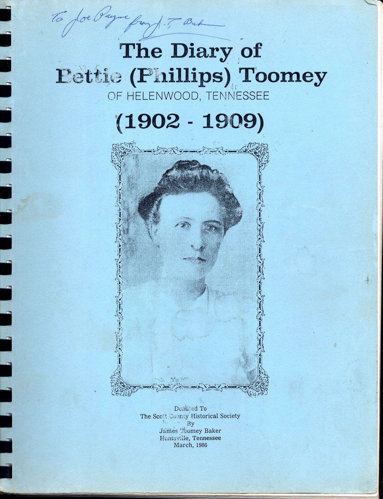 The Diary of Bettie Phillips Toomey