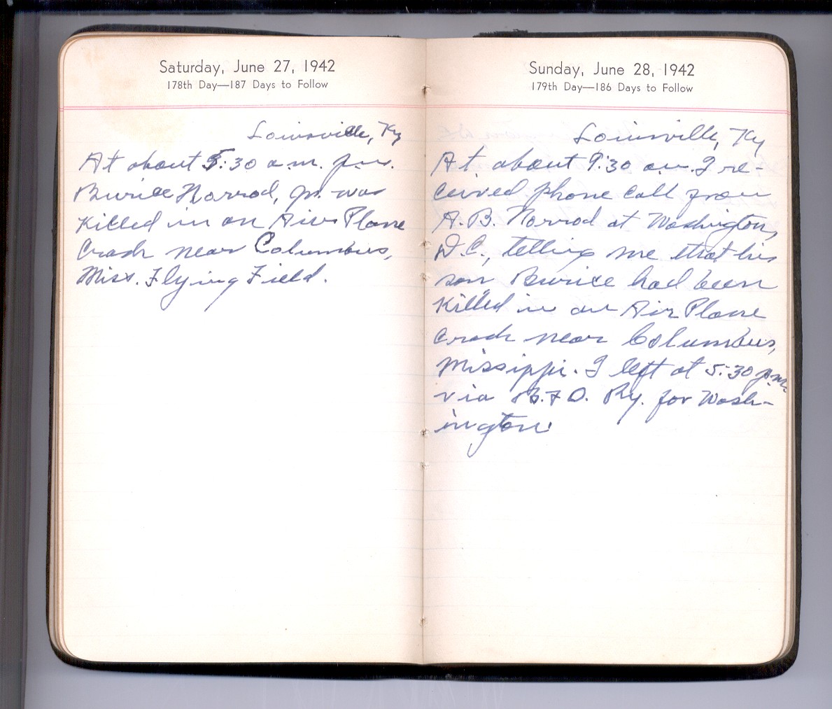 First Page of Diary