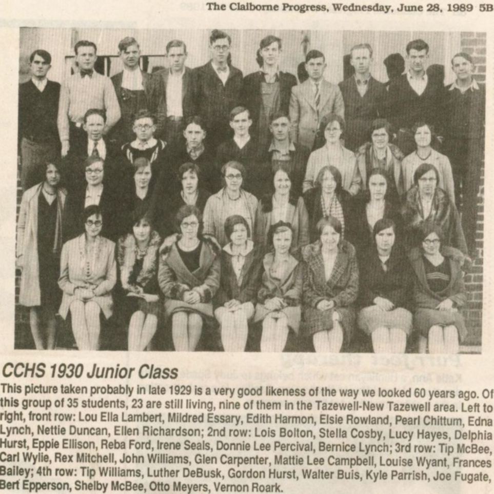 1929 CCHS Junior Class