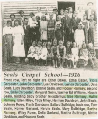1916 Seals Chapel School